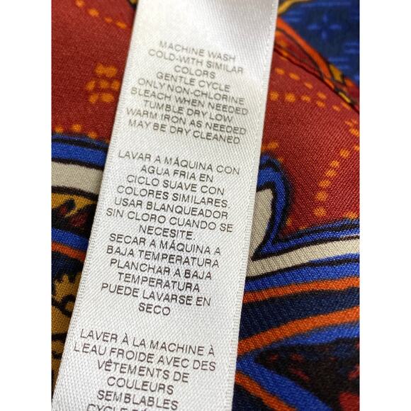 Chico's Victorian Style Asymmetrical Paisley Peasant Tunic Top Size M 1 Flowy - Picture 10 of 11